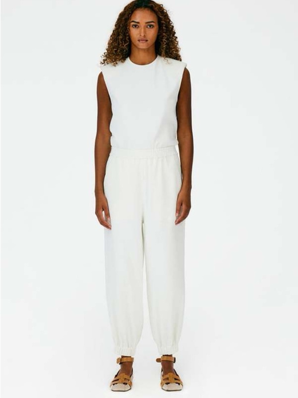 Tibi || Chalky Drape Plashet Jogger Pants Off White XS
